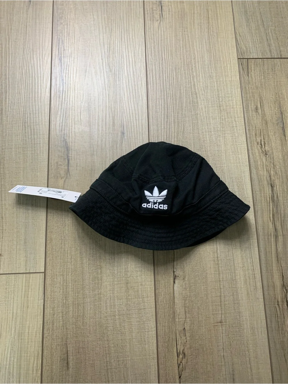 *NWT* Adidas Black Bucket Hat with White Logo